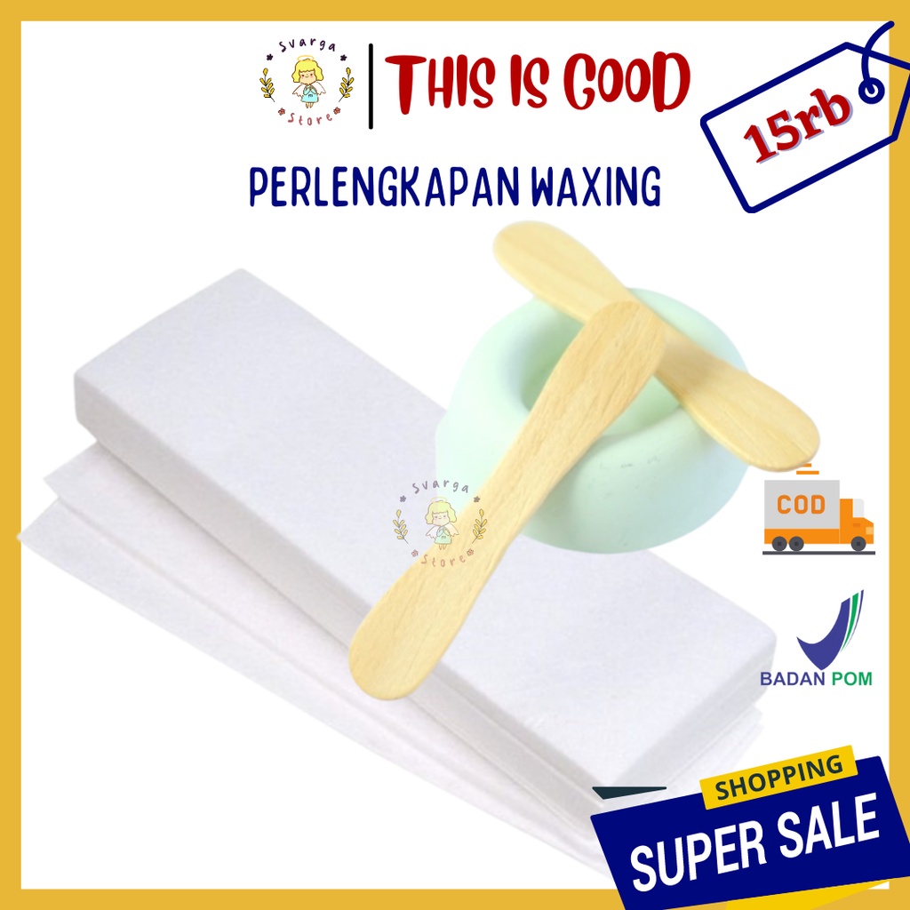 Perlengkapan Wax - Spatula Waxing - Waxing strip isi 10 / Reusable / Kertas Waxing This Is Good | wax me up