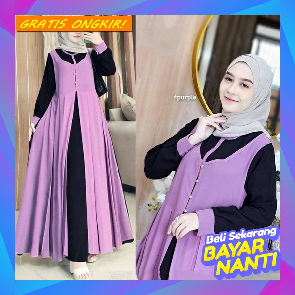 Bj Terbaru2023 Buju Terbaru 2023 Maxi Simple Korean Style Baju Gamis Kekinian Bsju Games Wanita Casu