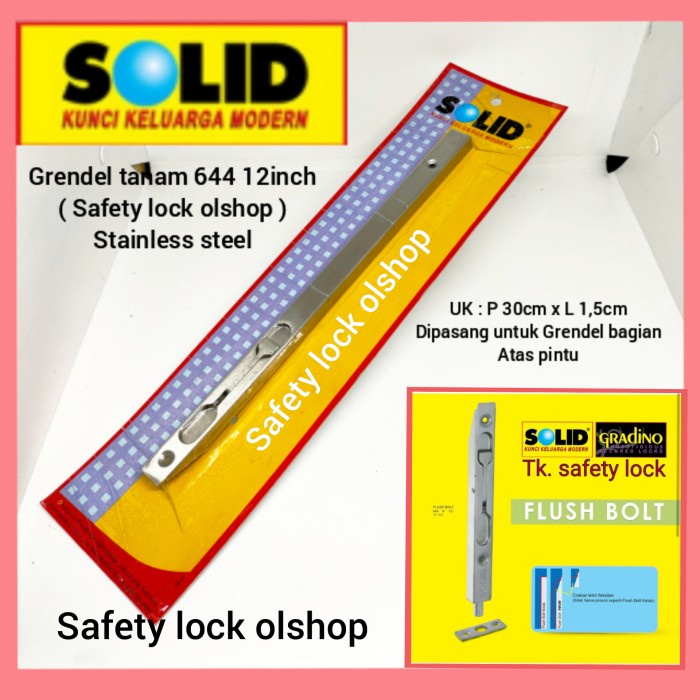 Grendel Grendel Tanam / Flush Bolt 644 Solid 12"