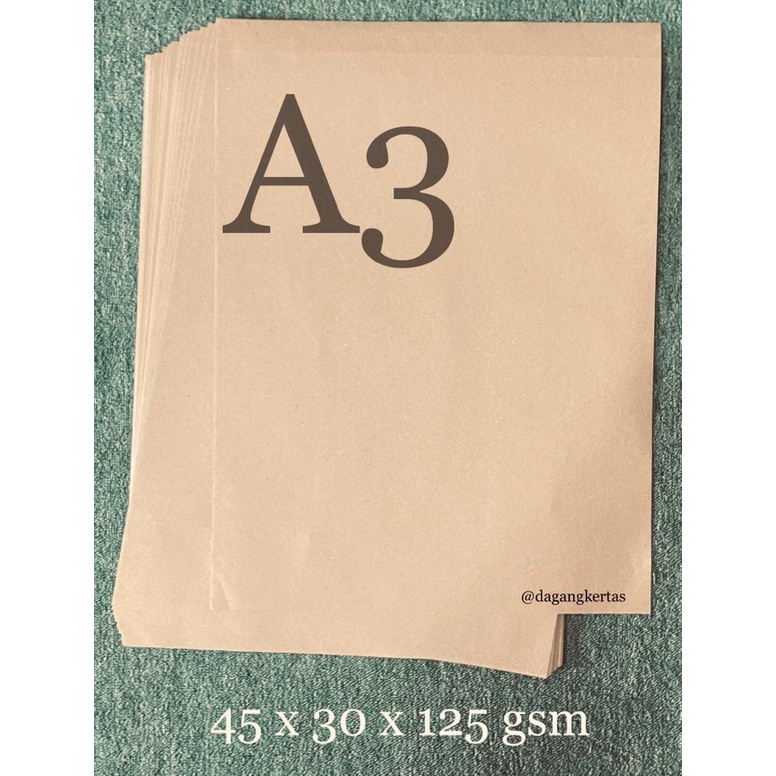 

Kertas Kraft A3 Liner 125 gsm Paper Bag / 100 pcs (First Hand)