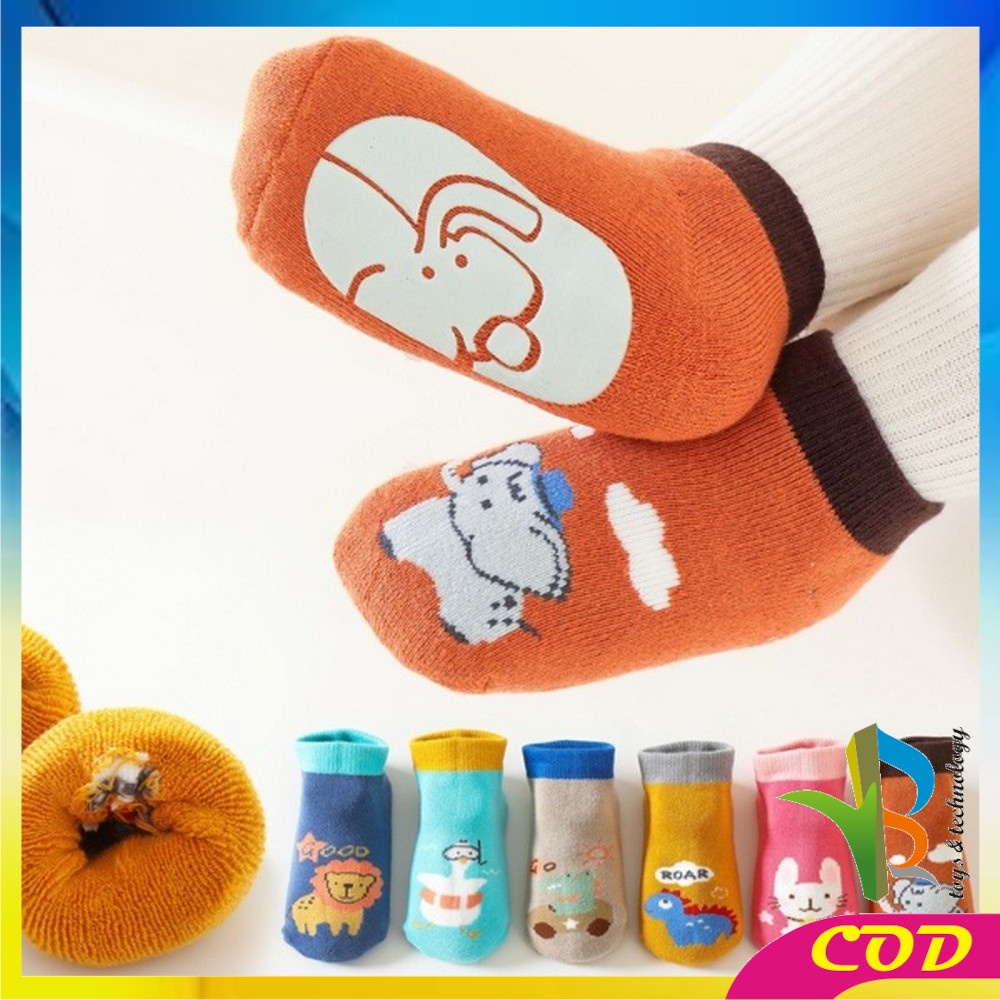 RB-P543 Kaos Kaki Anak Bayi Antislip Unisex Model Animal Gambar Timbul / Kaus Kaki Bayi Pendek Baby Socks Anak Laki Laki Perempuan Anti Licin