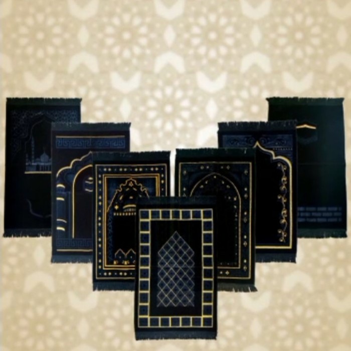 Sajadah Sajadah Turkey Tebal Hitam / Sajadah Turki Hitam / Sajadah Besar Hitam - Random(P7W1) Sajada