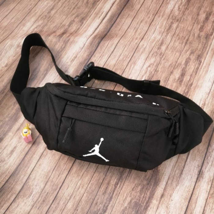 {PopStore} waistbag pria air jordan original / tas selempang / pinggang - black Diskon