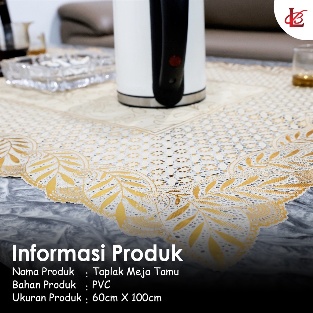 Taplak Meja Tamu Motif Bunga Anti Air Ukuran 60x100cm Bahan PVC Tebal Perlengkapan Dekorasi Rumah Import Terbaru - D3 - 88_Blanketstore