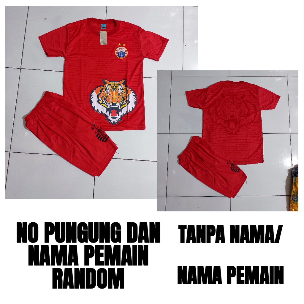 COD CUSTOM SABLON NAMA BAJU BOLA PERSIJA/SETELAN BOLA ANAK PERSIJA JAKARTA