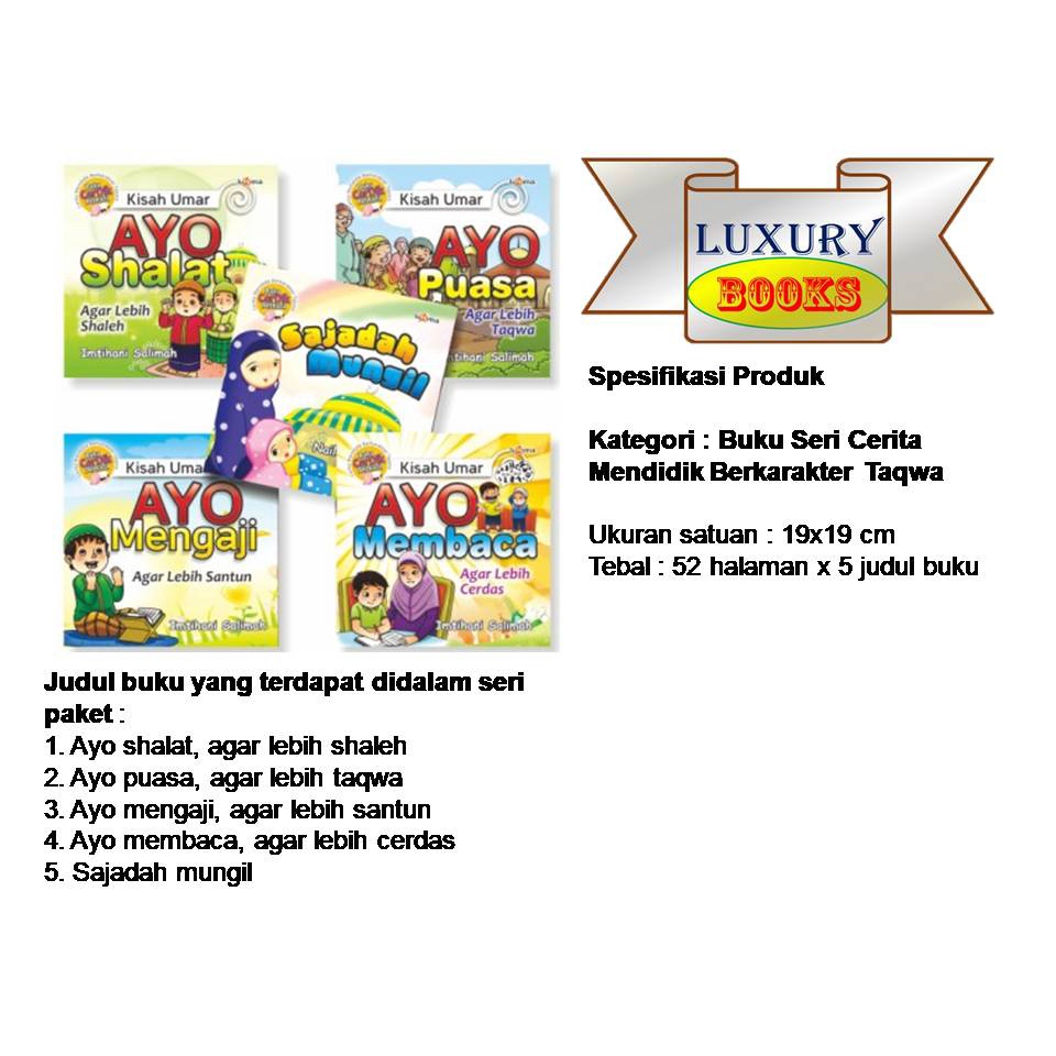 Jual Buku Anak - Seri Cerita Mendidik Berkarakter Taqwa | Shopee Indonesia