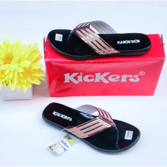 sandal wanita kickers jepit -  salem
