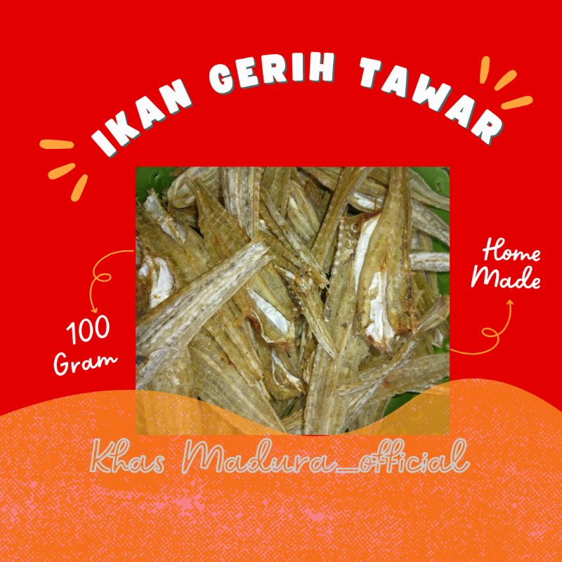 

IKAN ASIN TAWAR 100 GRAM IKAN GERIH KERING KHAS MADURA