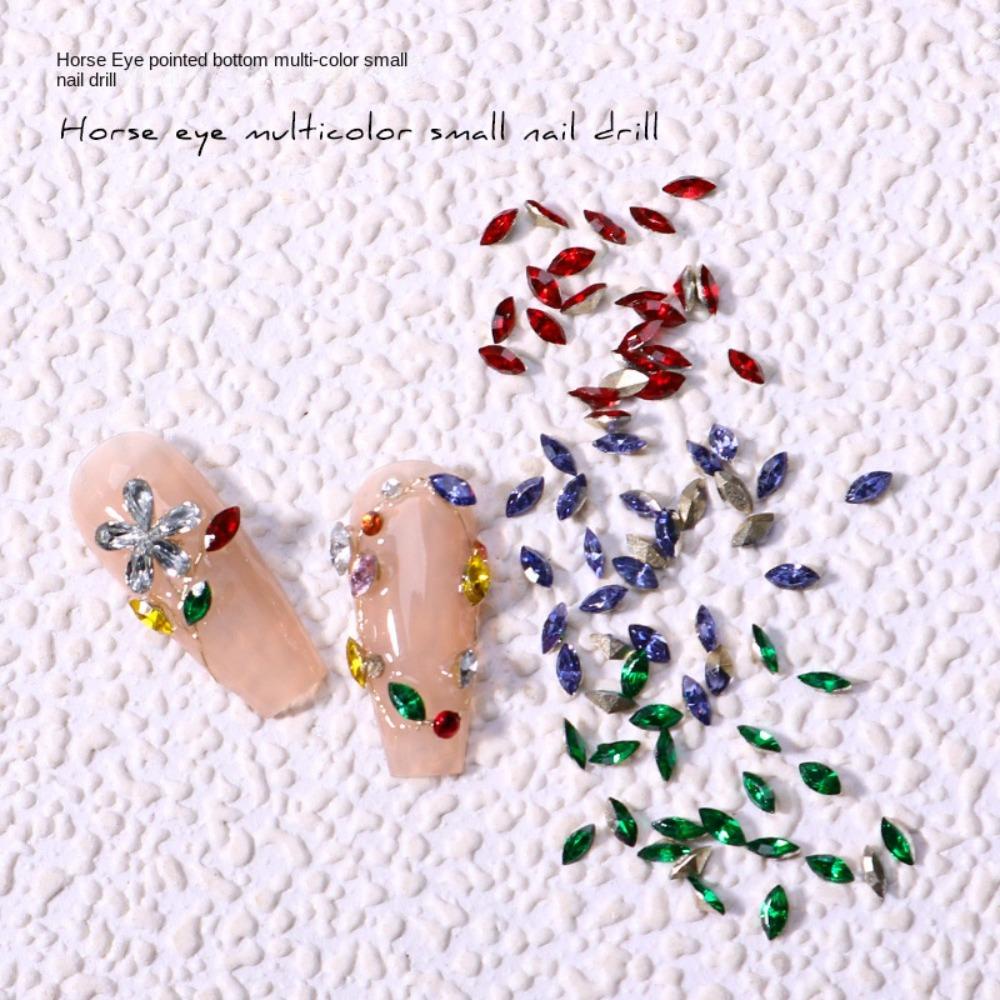 Mxbeauty Profil Nail Art Berlian Imitasi Kreatif Mata Kuda Bor Kuku Fashion Hiasan Kuku Perhiasan Kuku