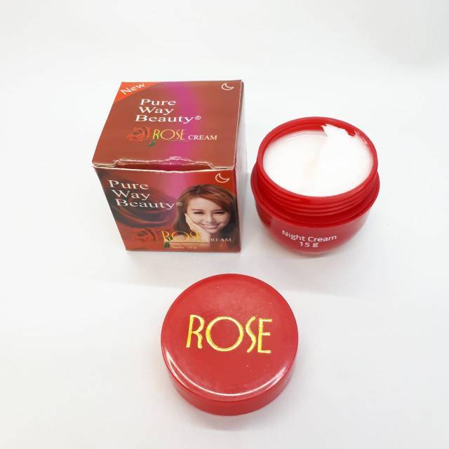 3 PCS - CREAM MALAM ROSE PURE WAY - CREAM MALAM PEMUTIH WAJAH