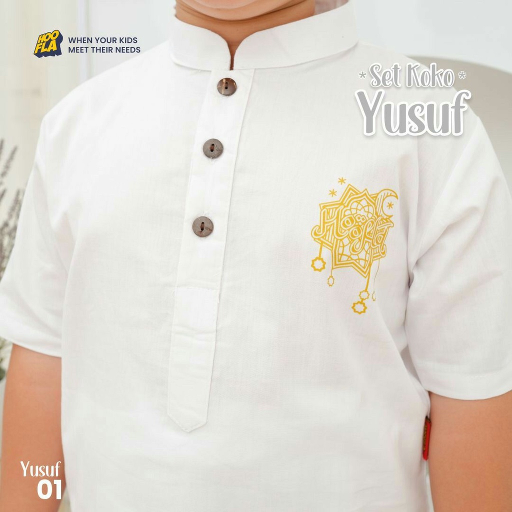 Baju Muslim Setelan Anak Laki Laki Umur 3 - 12 Tahun Koko Yusuf Hooflakids Baju Koko Anak Laki