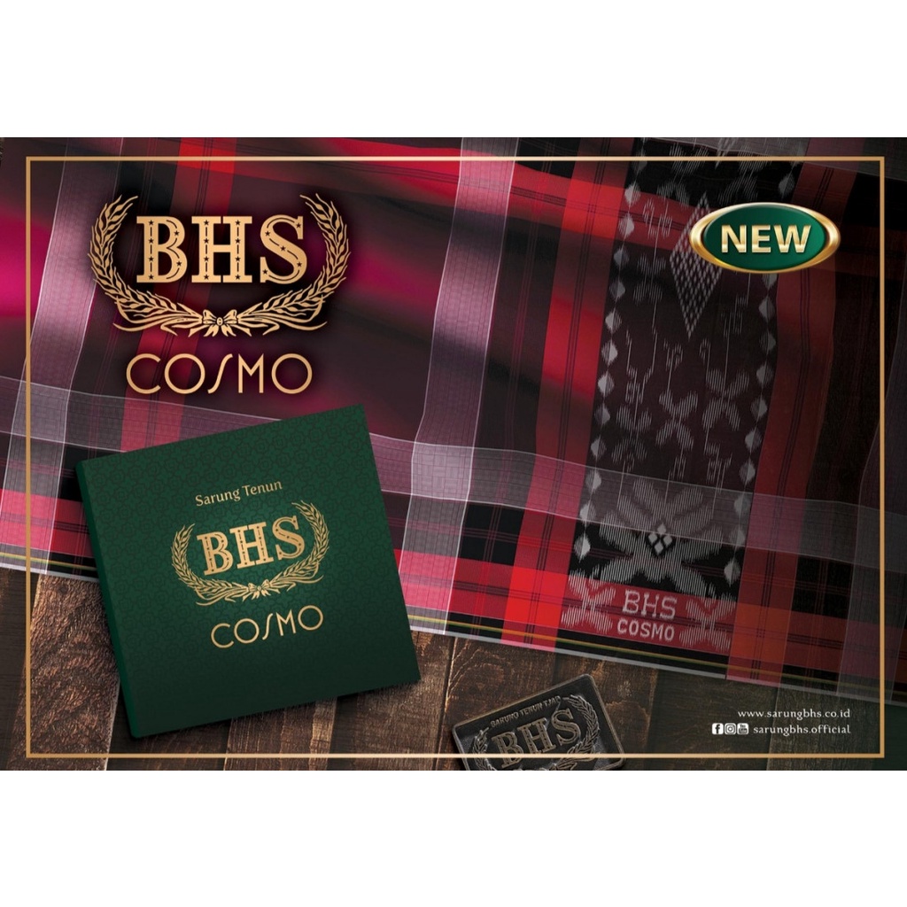 Sarung Tenun Premium Merek BHS Series Cosmo Istanbul Warna Kuning Coklat (CTB)