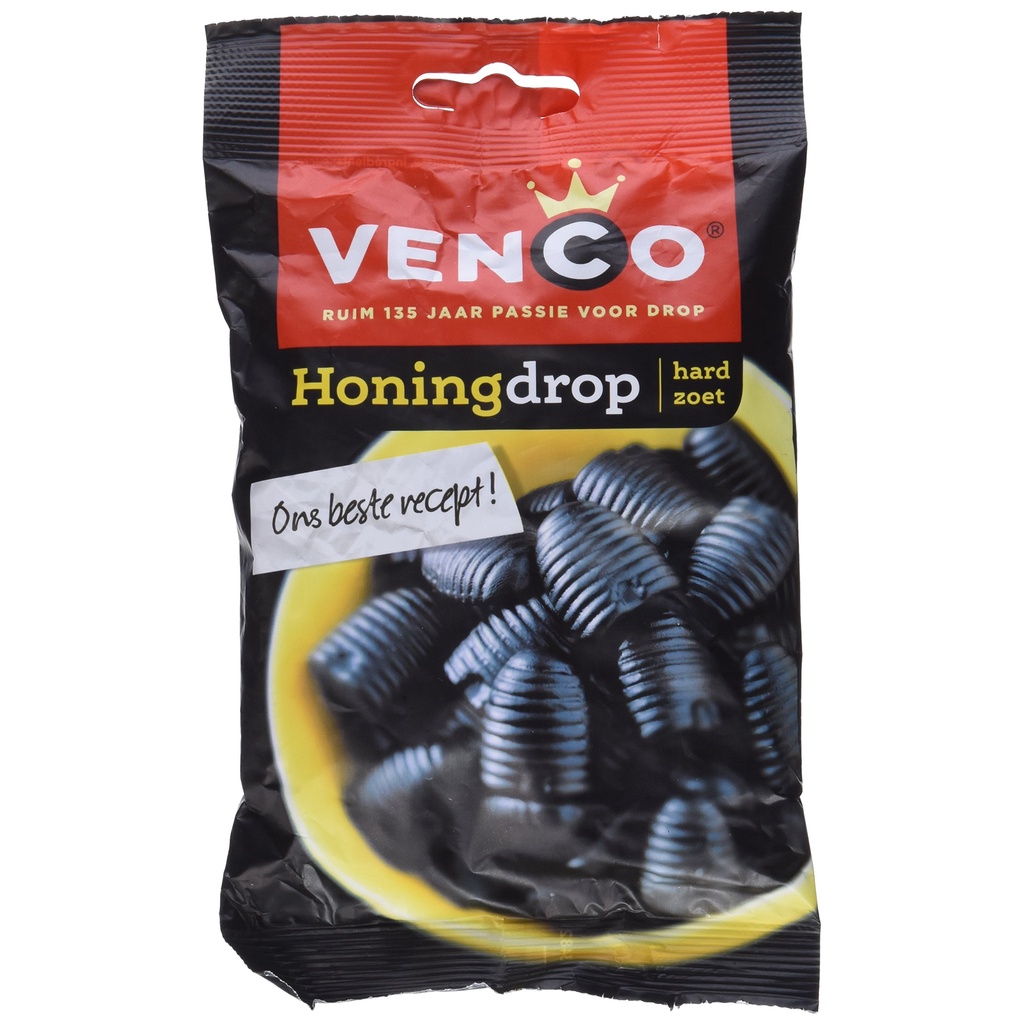 Permen Venco Honing Drop Hard Zoet Honey Licorice 260 Gram