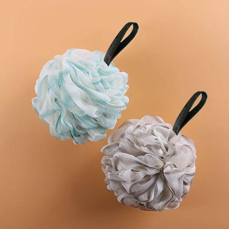 Bath Ball Bola Gosok Punggung Tubuh Super Lembut Tidak Melukai Kulit Pembersih Daki Pembuat Busa Sabun Dapat Digantung Aesthetic Lucu Fine Mesh Back Body Scrubber Bath Puff