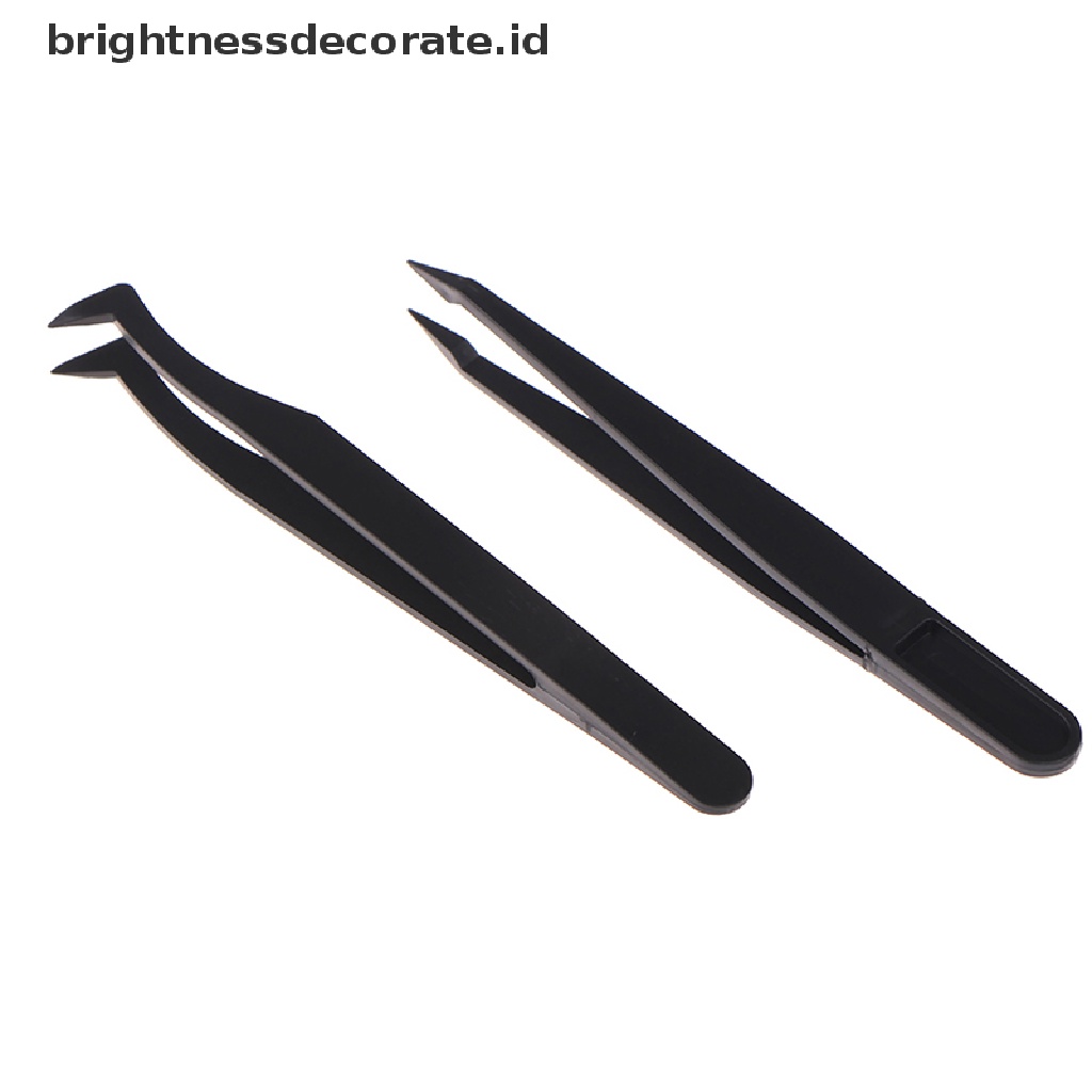 [Birth] Curved Straight Tip Forceps Diamond Paing Pinset Petik Plastik [ID]