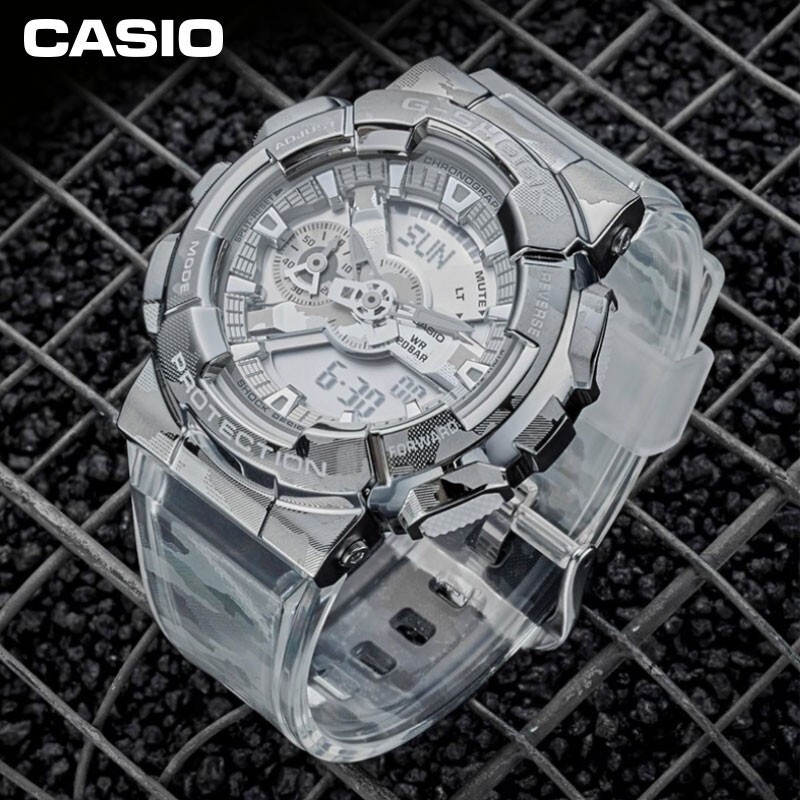 G-SHOCK Transparent Camo / Camouflage Series Waterproof Sports Watch Fashion Men's Watch GM-110SCM-1APR GM-5600SCM-1PR