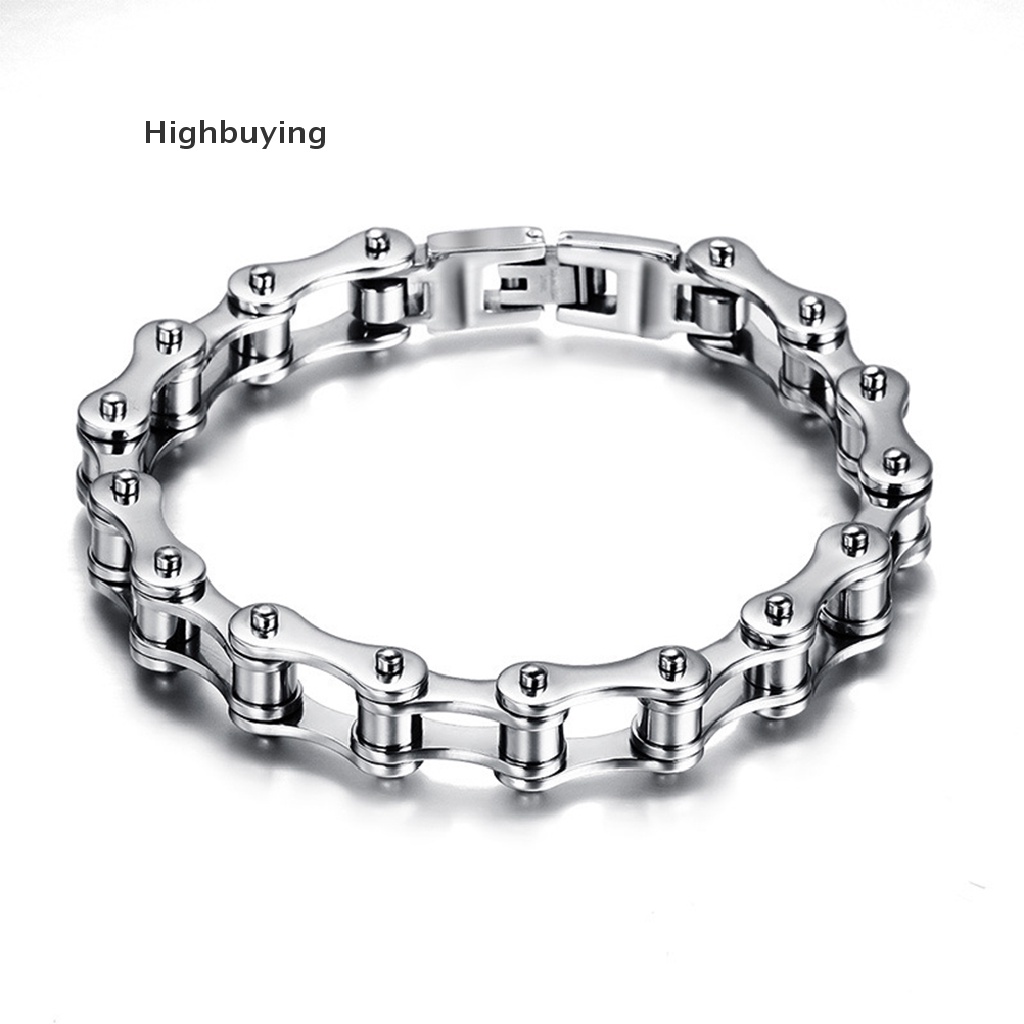 Hbid Punk Gelang Stainless Steel Pria Biker Sepeda Motor Rantai Bracelets 8.5 &quot;Glory