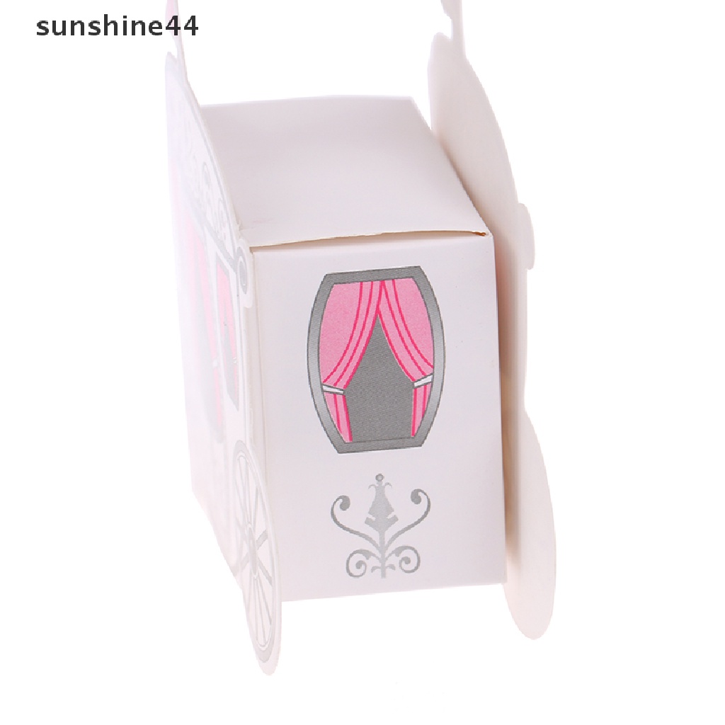 Sunshine 10Pcs Candy Box Dekorasi Pernikahan Fairy Tale Pumpkin Carriage Candy Boxes.