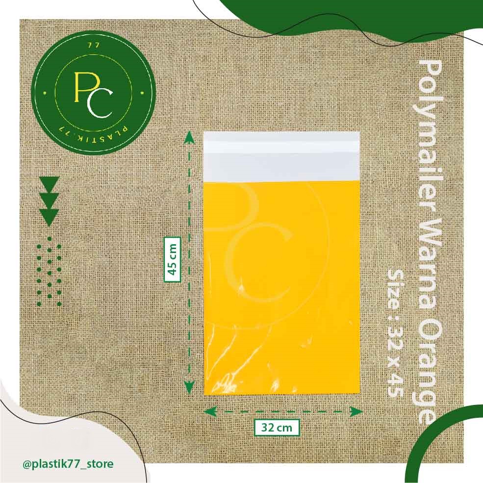 

Polymailer PE ORANGE PREMIUM 32X45 CM ,100pcs/PACK Amplop/plastik