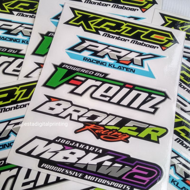 STIKER PACK BENGKEL RACING TEAM Racing Hell, KATC, PRK Klaten, Vreinz, Broiler Racing, MBKW2 Yogyaka