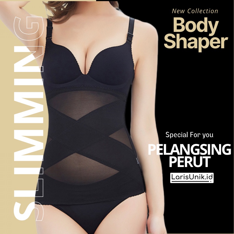 Korset Pengecil Perut Buncit Waist Slimmer Kurva Pelangsing Tubuh Badan Pinggang Wanita Jumbo Pakayan Pakean Pakain Dalam Slimming Slim Sliming Suit Fit Body Shape Shaper Shapper Corset Kroset Korslet Pelangsing Tubuh Wanita Ori Original Import