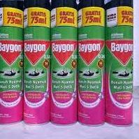 Baygon Semprot Anti Nyamuk,Lalat dan Kecoa 600+75ml