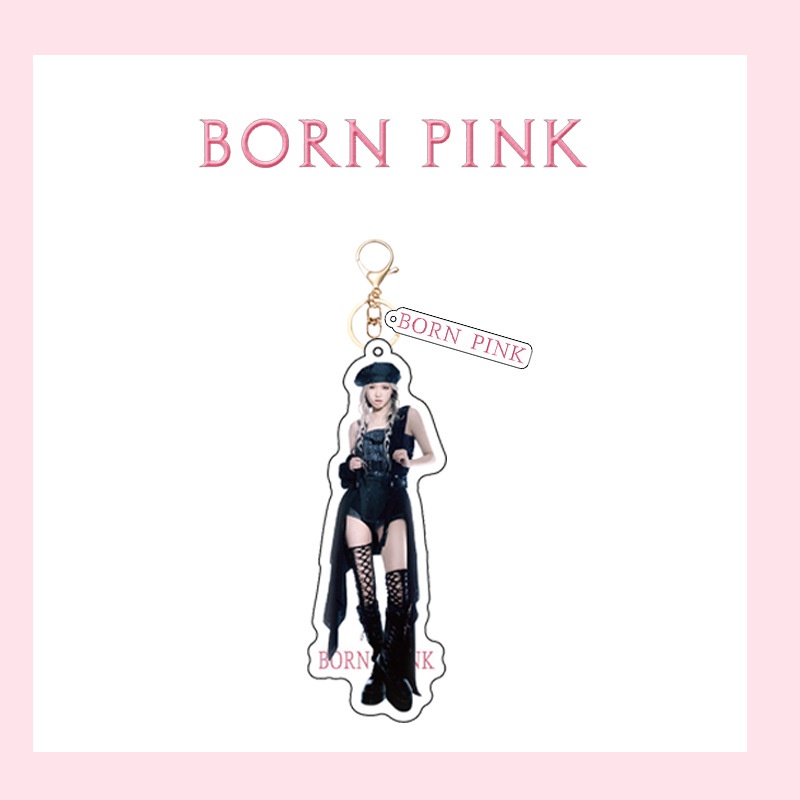 black pink new album bron pink with the same style jennie lisa body key chain key ring pendant around Jisoo Jennie Rose Lisa Blink BP