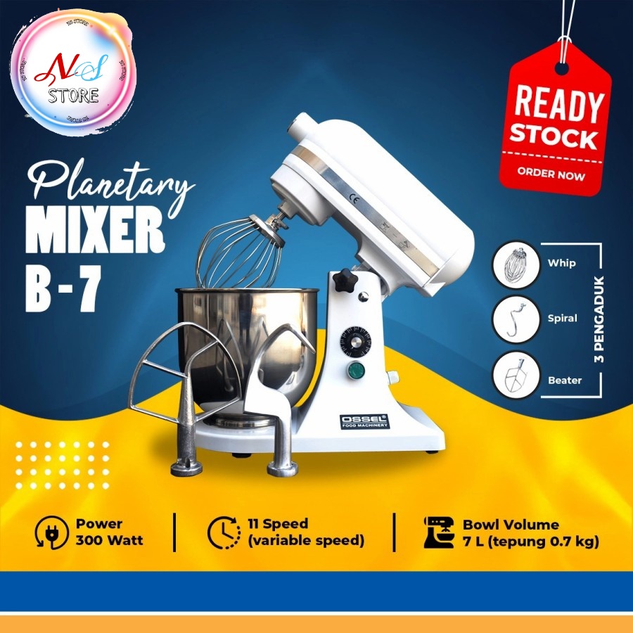 Mixer  Roti Mikser Ossel B7 Mesin Mixer Roti B7 Ossel Planetary Mixer Ossel B7