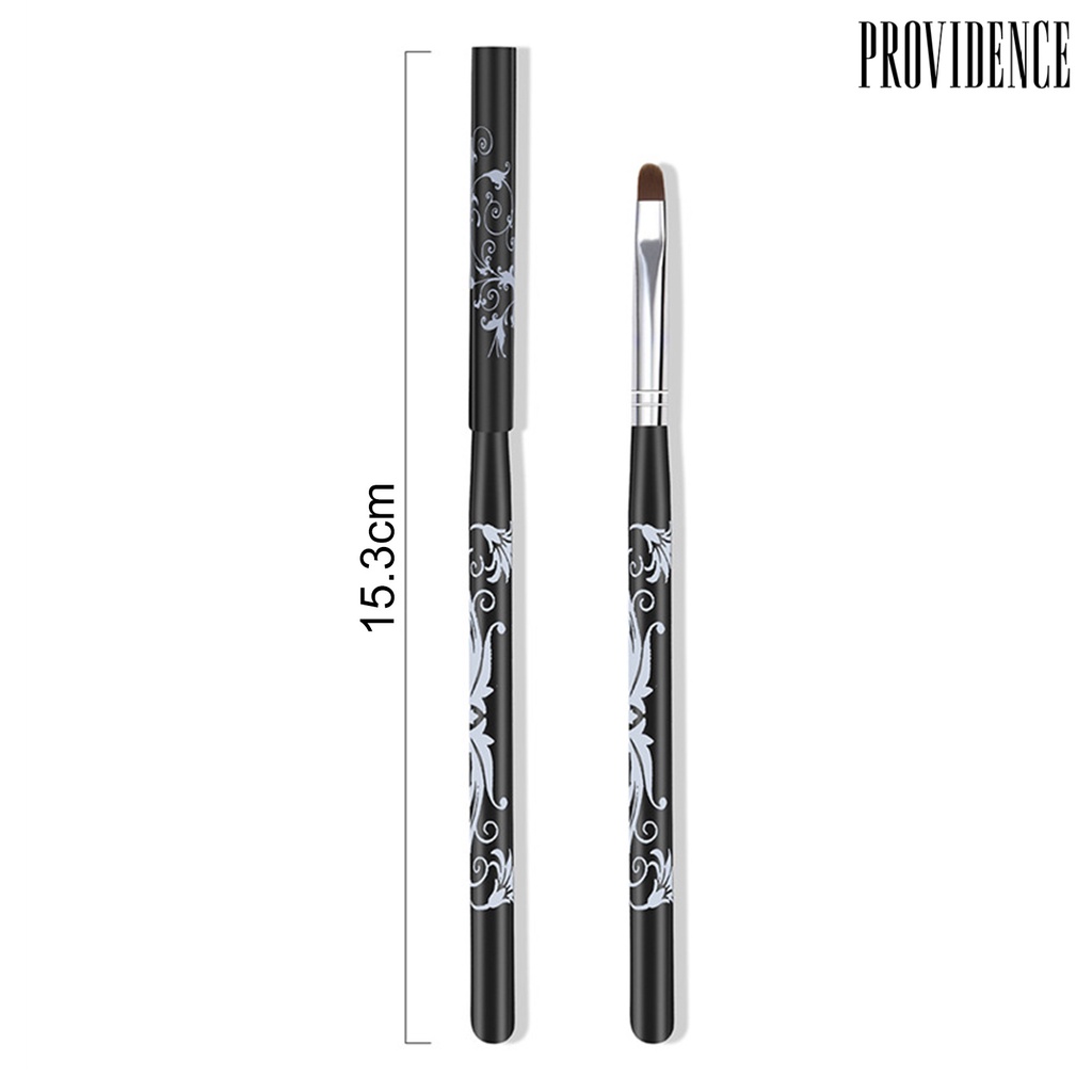 Providence Manicure Pen Bulu Lembut Ukiran Pen Holder Tidak Berbulu DIY Dengan Penutup UV Gel Lukisan Kuku Fototerapi Pena Pasokan Wanita