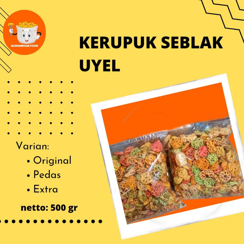 

KERUPUK SEBLAK (UYEL) bantet termurah 500gr