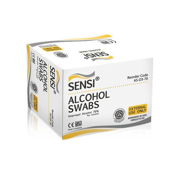 Alkohol Swab / Tissue Alkohol Pembersih / Alcohol Swabs SENSI isi 100