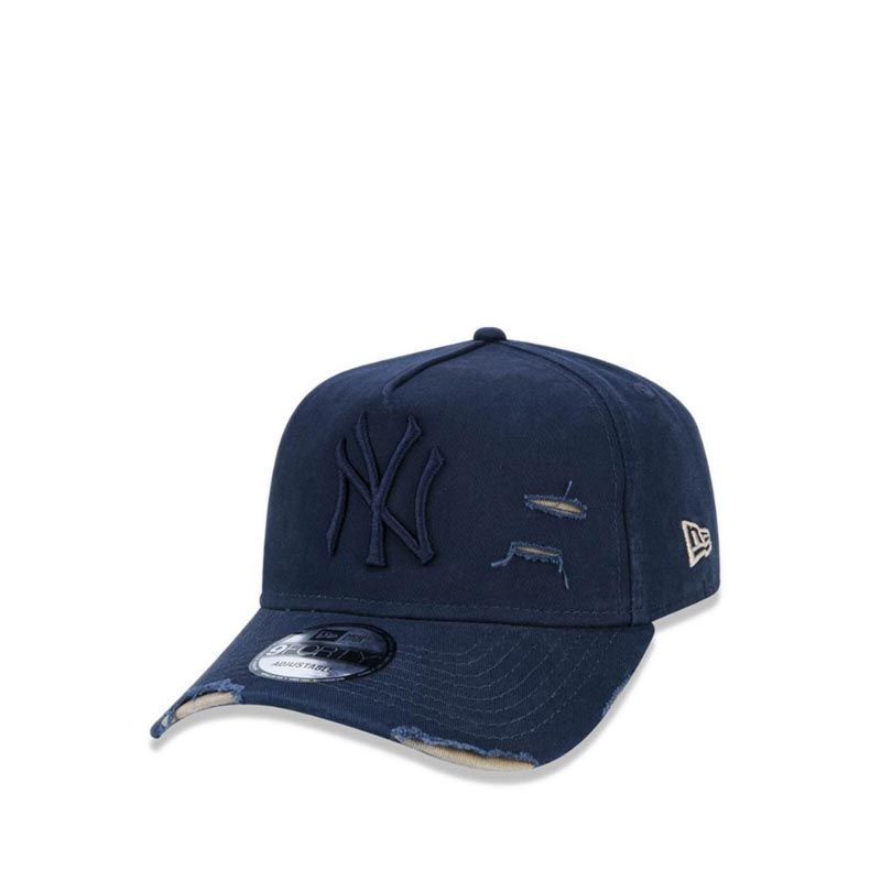 New Era 940AF NY Yankee Cotton Damage Men's Cap - Navy