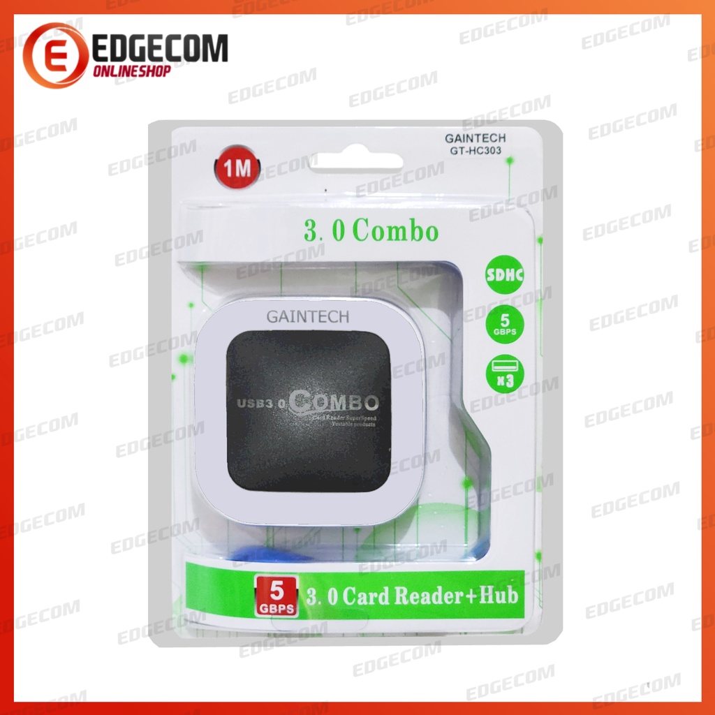 USB 3.0 CARD READER + HUB 3 PORT USB GAINTECH HC303