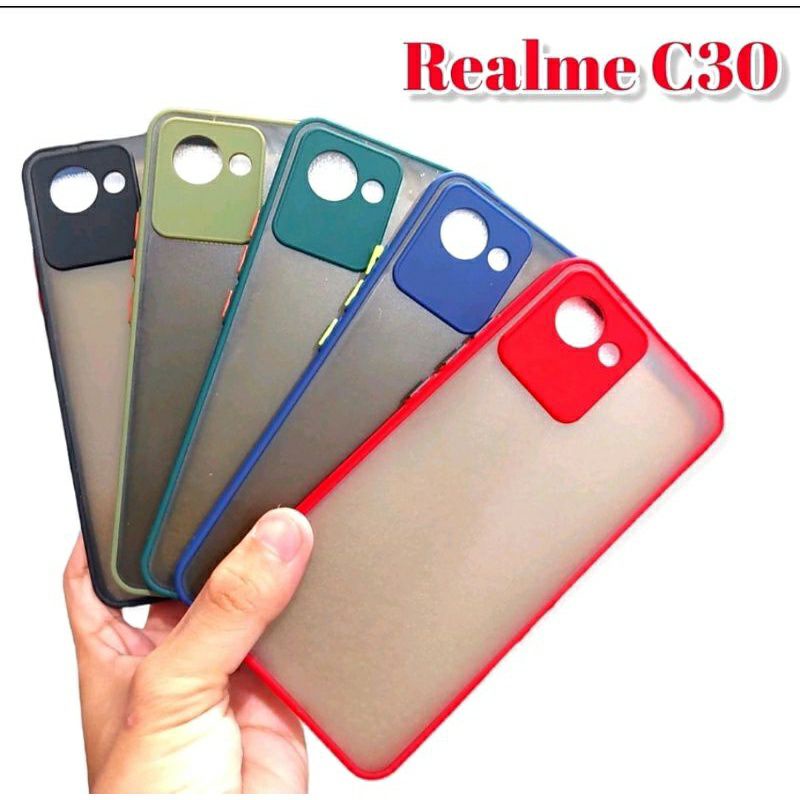 Softcase Aero Slicon Realme C30/2022 Casing Slicon pelindung Camera