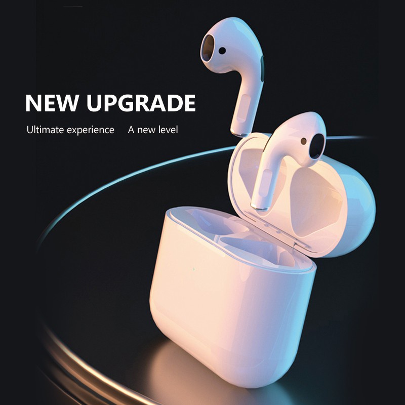 Pro4 TWS Headset Bluetooth Bass 9D HiFi Stereo Sound Earphone Wireless Waterproof Headphone Henset Bloetooth with Microphone Sport Handset Hedset Handsfree Earbuds Hendset Hanset Hetset Heandset