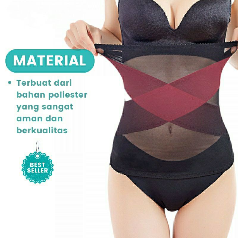 Korset Pelangsing Pengecil Perut Buncit Waist Trainer Slimming Kurva