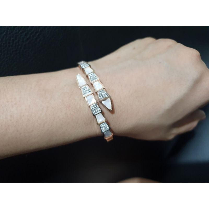 Gelang Titanium Asli Rosegold Premium quality anti karat anti alergi Stainless steel Gt5