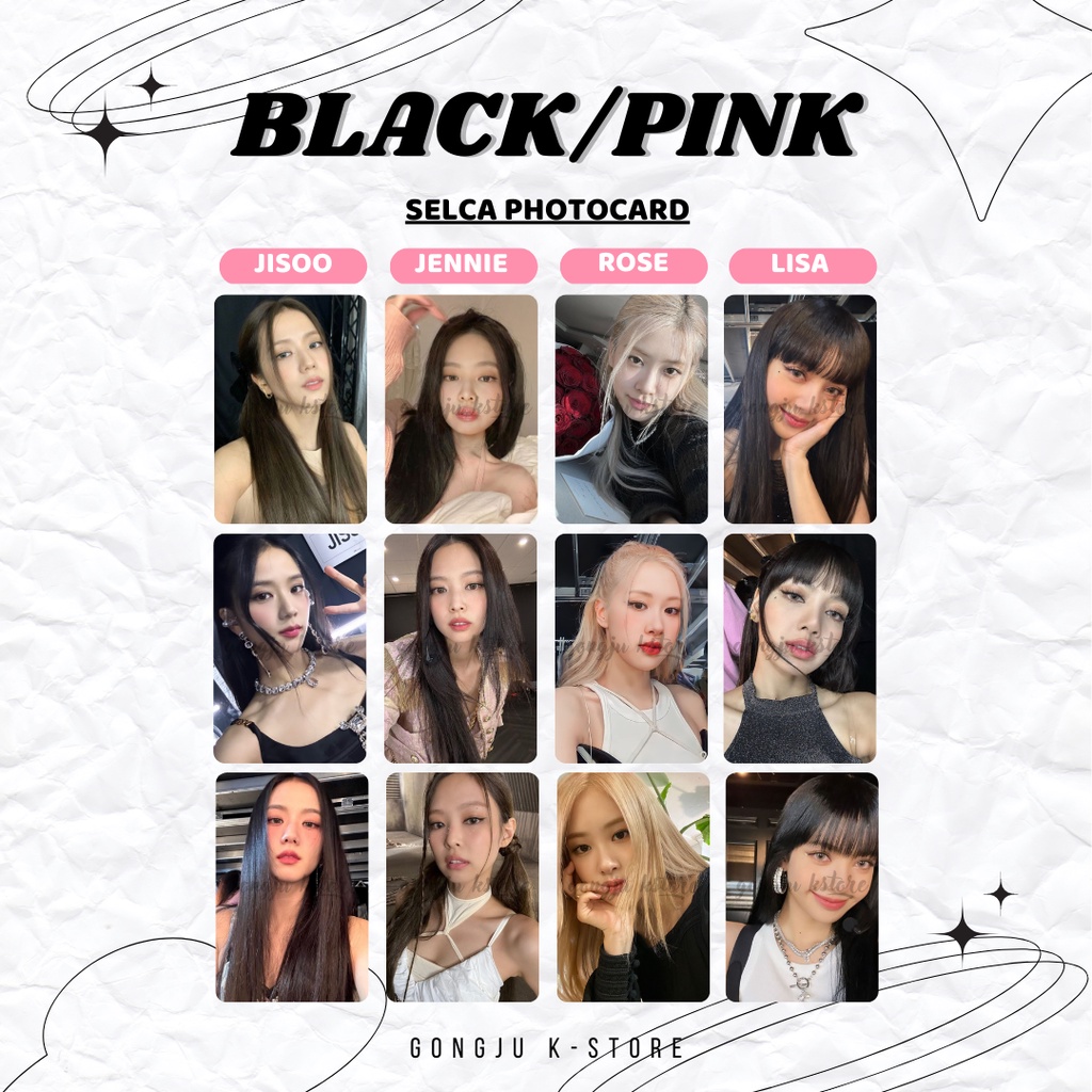 [ COD ] BLACKPINK BLACK PINK SELCA PHOTOCARD SET