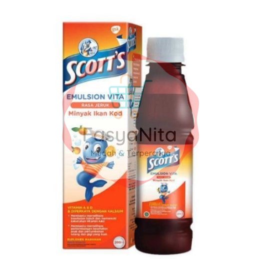 SCOTT'S Emulsion Vita Jeruk scott vitamin anak minyak ikan kod 200ml