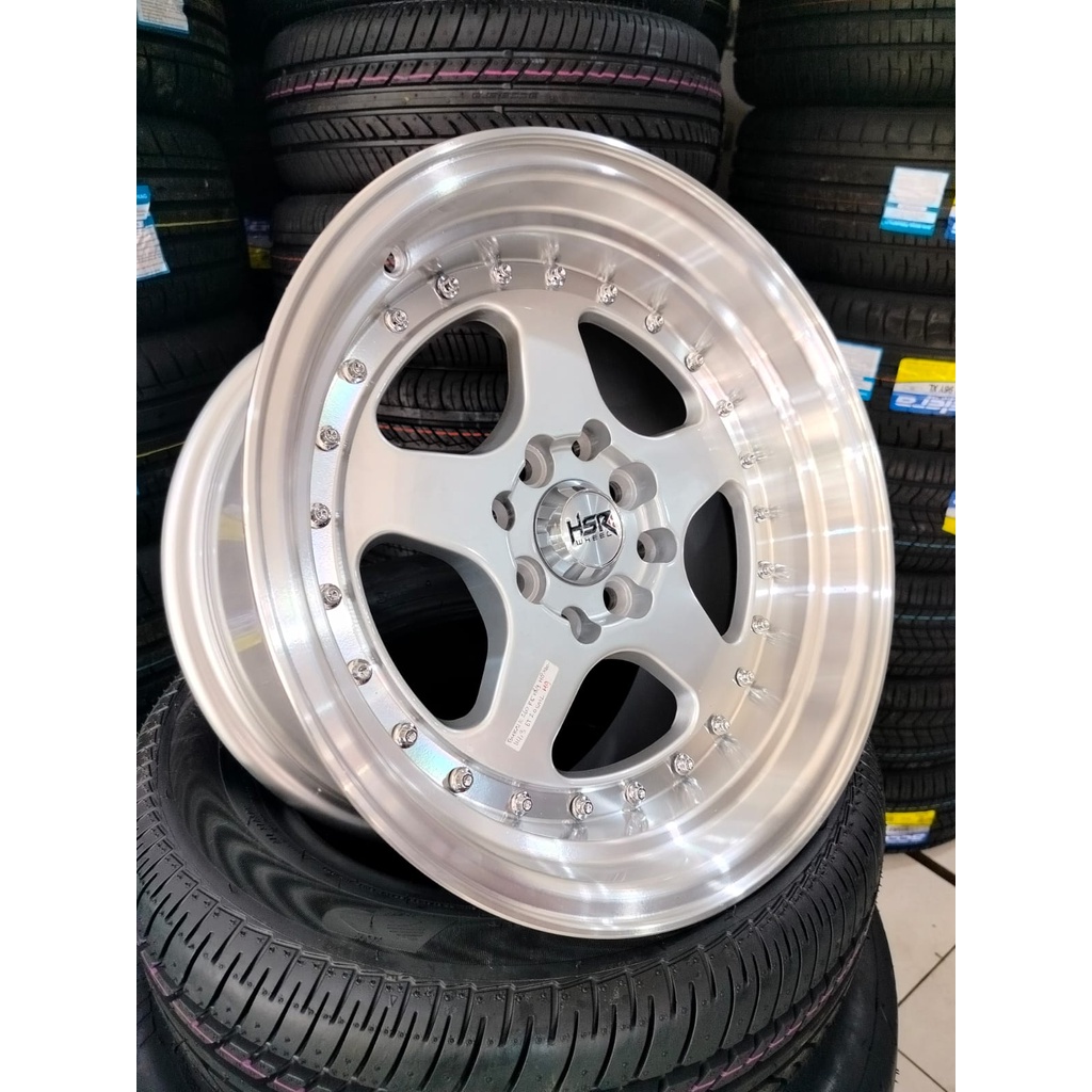 VELG HSR BURN R15X8/9 H4X100-4X114,3 ET20 SILVER FOLISH