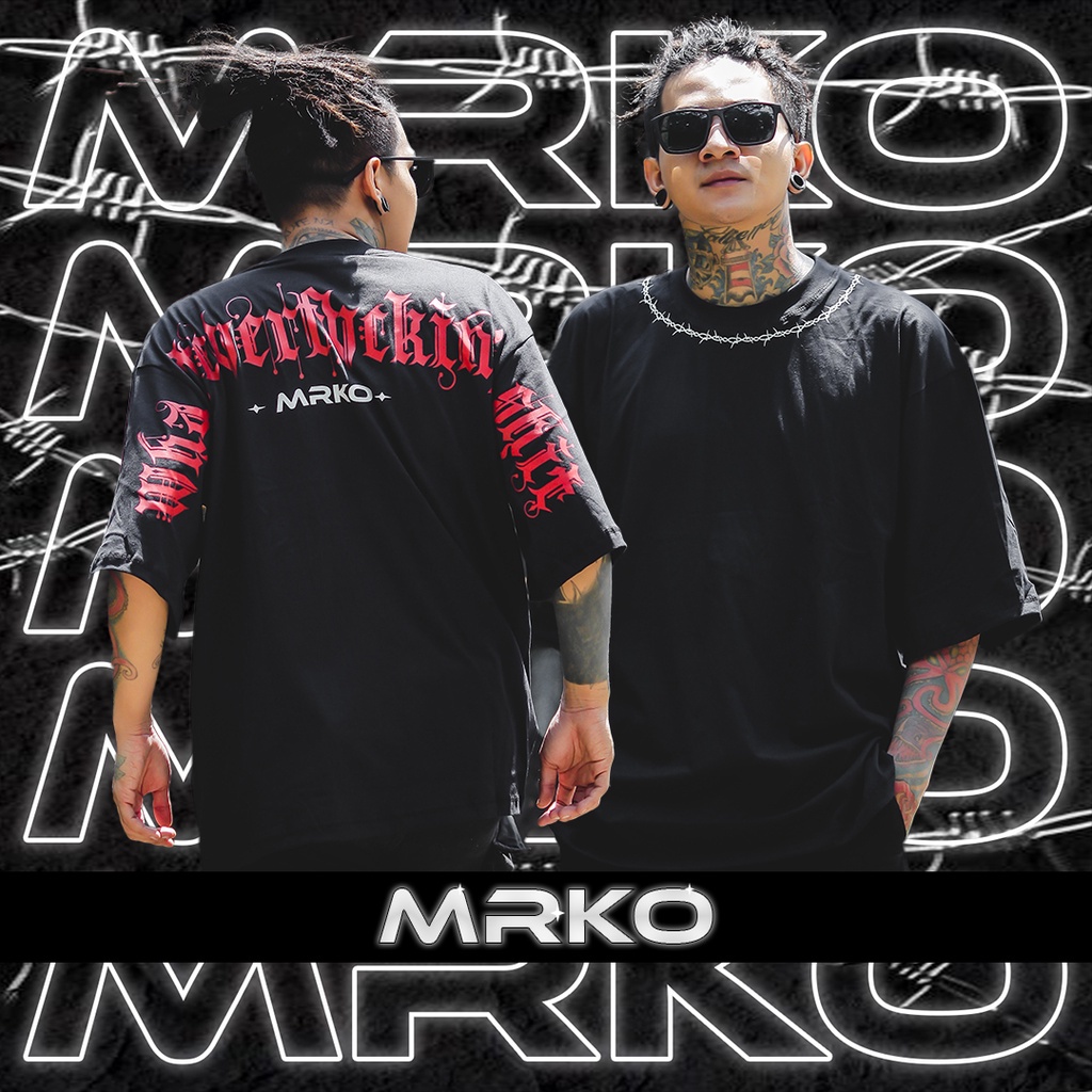 Oversized T Shirt Kaos Oversize Pria Wanita Unisex Distro Original Streetwear Cotton Combed 20s Sablon Plastisol Rubber Ink Dewasa Keren Murah Berkualitas Premium Cowok Cewek MRKO OVR013