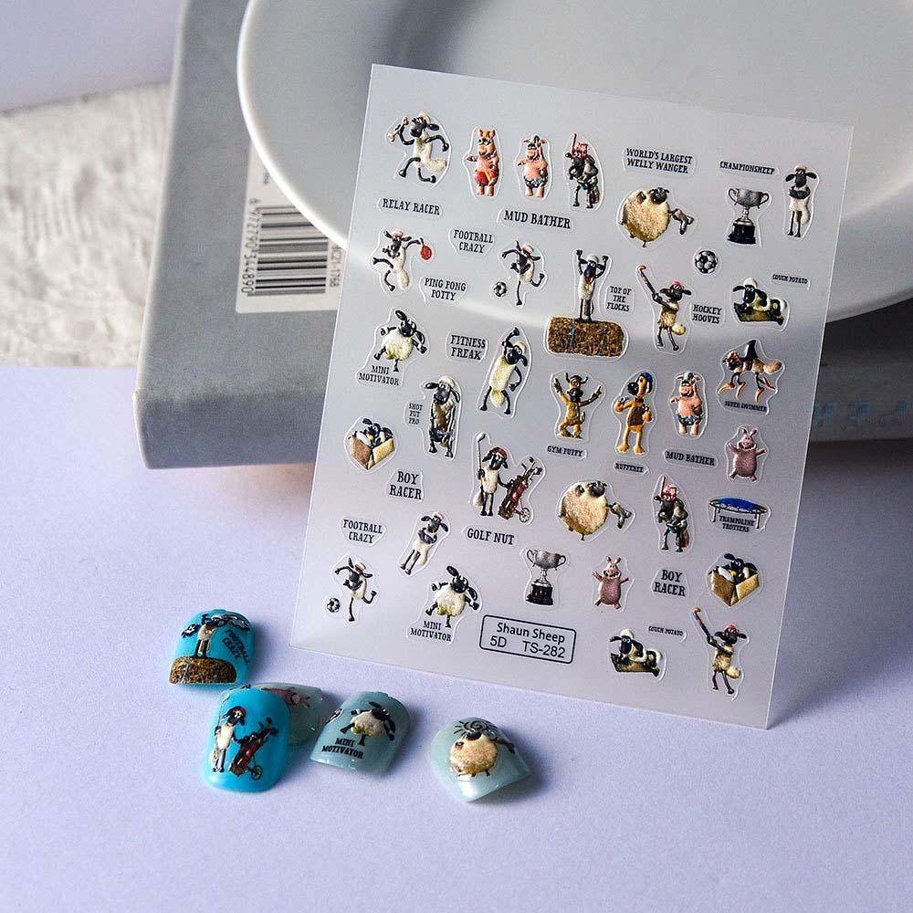 MXBEAUTY Kartun Stiker Kuku Fashion Perekat Diri Kuromi Kitty Cat Manicure Aksesoris Nail Art Dekorasi