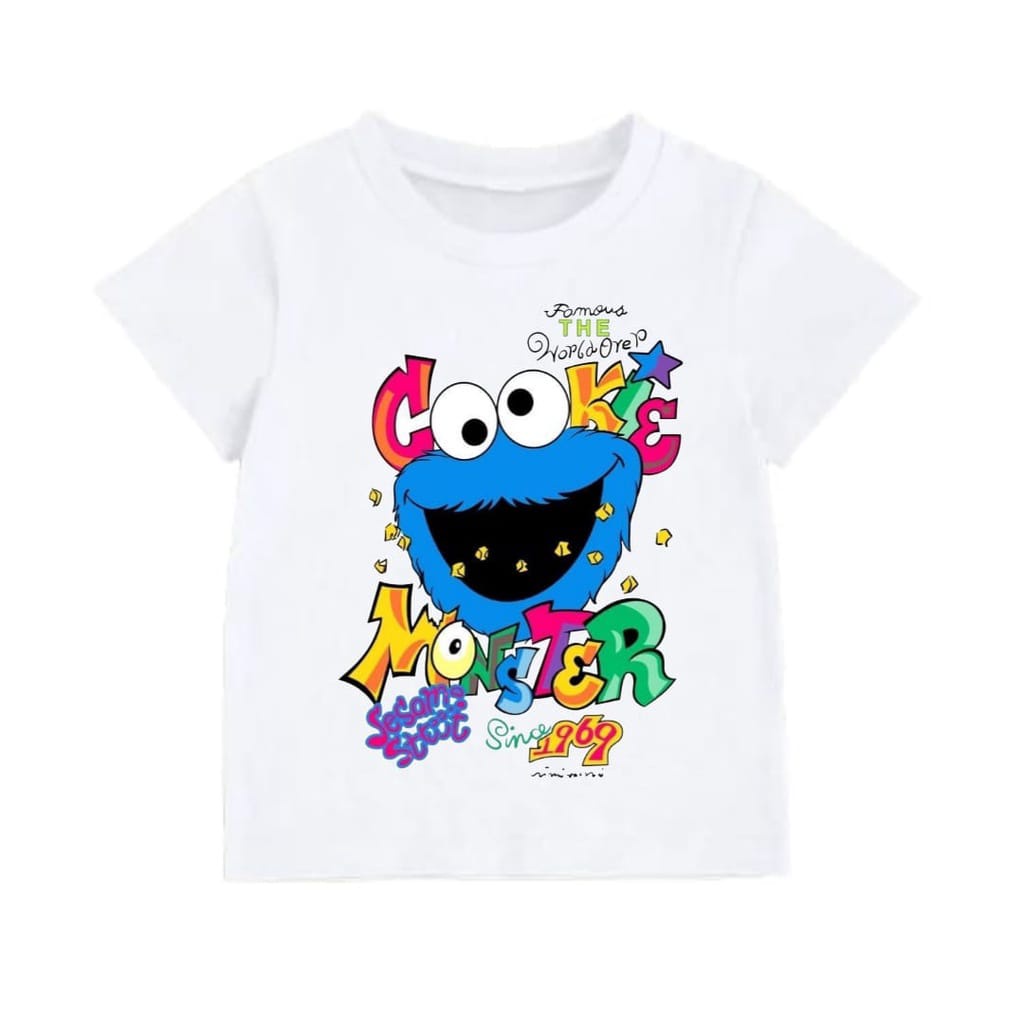 Hzl_outfit Baju Kaos Anak Anak Monster/Kaos Baju Anak COD