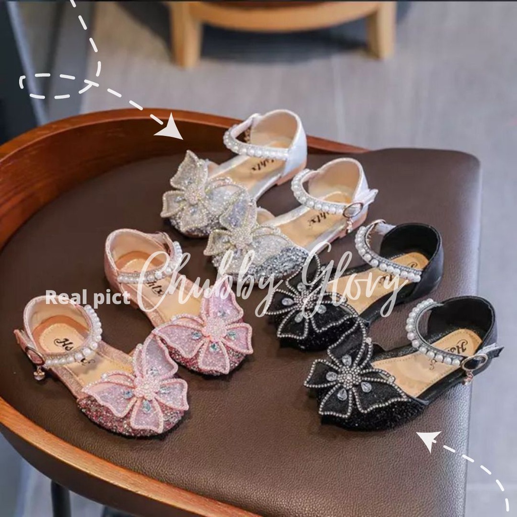 ChubbyGlory SH2174 Bisa COD Sepatu flatshoes anak perempuan lucu sepatu anak perempuan motif kupu kupu Size 21-36