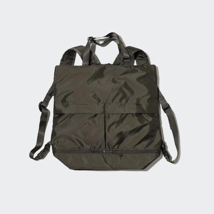 UNIQLO Backpack Tote Bag Tas Utility 2Way Pria Wanita Olive