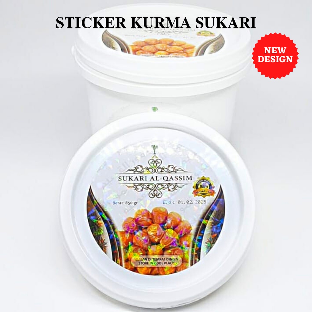 Jual STICKER CUTTING HOLOGRAM KURMA SUKARI / STICKER LABEL KURMA SUKARI