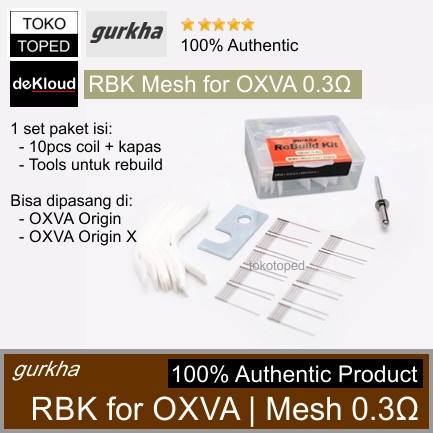 Gurkha RBK OXVA ORIGIN / X Mesh Coil 0.3 ohm | Rebuild Kit 0,3