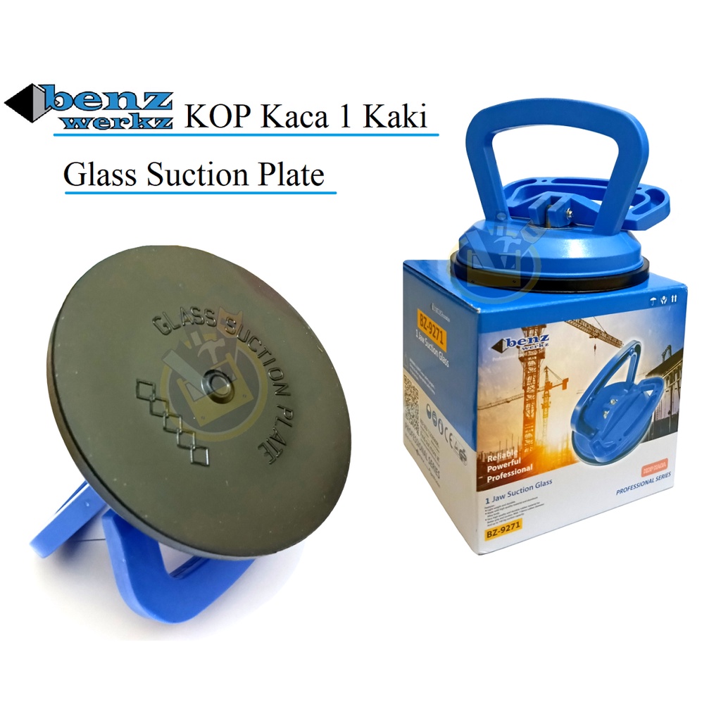 BENZ BZ-9271 Kop Kaca 1 Kaki 40 Kg - Single Suction Cup Glass 1 Jaw / Kop Kaca 1 Kaki Alat Angkat Keramik Granit Kaca 1 Jaw Suction