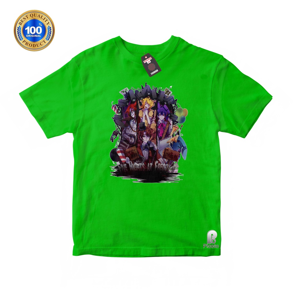 BAJU ANAK KAOS ATASAN ANAK MOTIF ANIME FIVE NIGHTS AT FREDDYS UNISEX Bahan COTTUN (FREE NAMA)