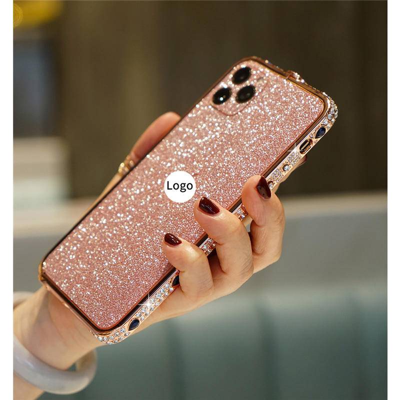 IPHONE Bling Berlian Imitasi Glitter Kristal Dimond Bumper Case Untuk Iphone14 13 12 11 Pro Max Plus Case Metal Cover Untuk Iphone14 Plus iPhone13 iPhone12 iPhone11